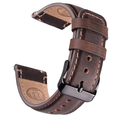Vintage Dark Brown Genuine Leather Quick-Release Watch Band