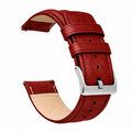 Red Leather Quick-Release Watch Band – 22 mm